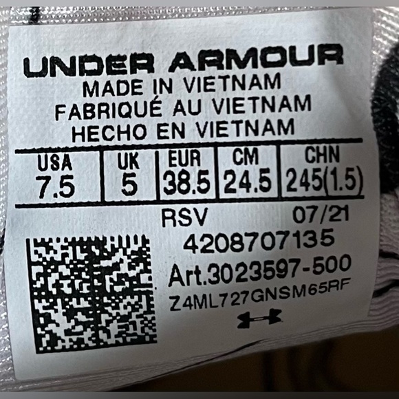 Under Armour Charged Breathe Trainer 2 Lux Womens Size 7.5 Running Shoes Purple - Picture 8 of 8